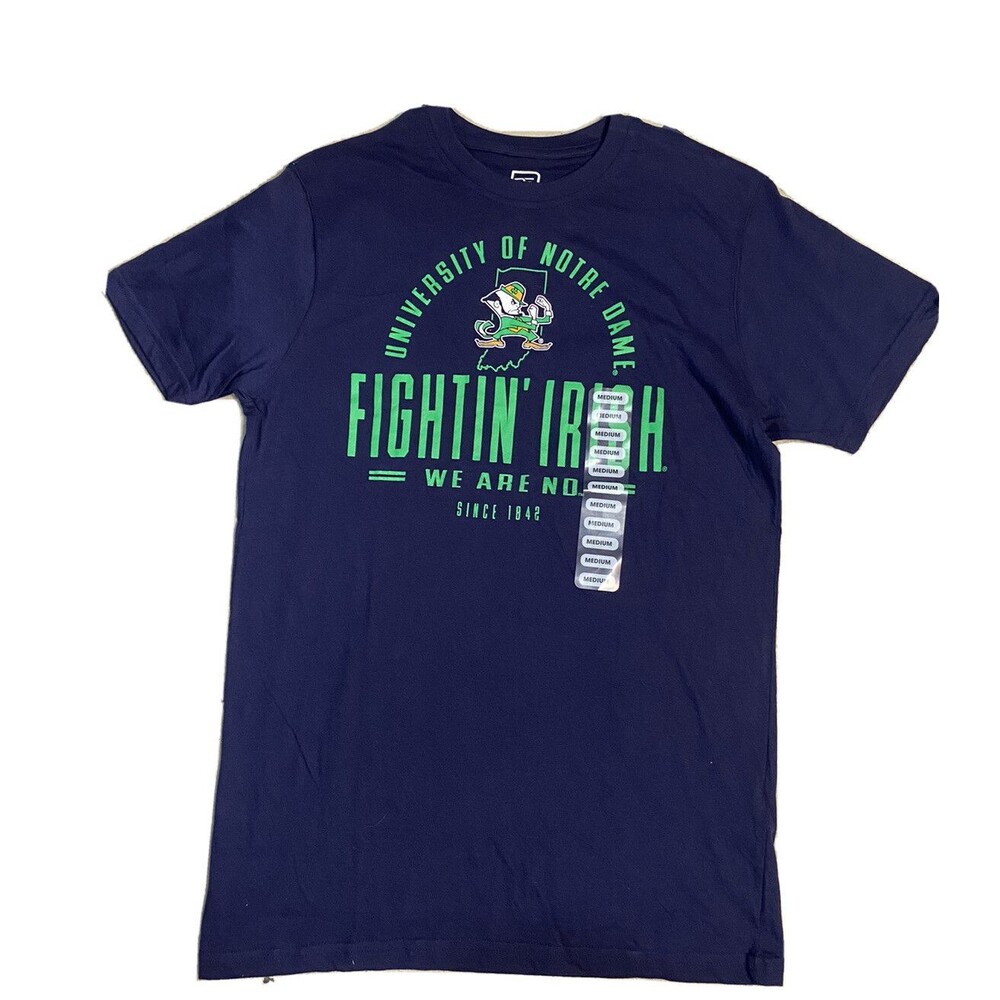 Notre Dame Mens Size Medium Navy Pro Edge Performance T Shirt NWT
